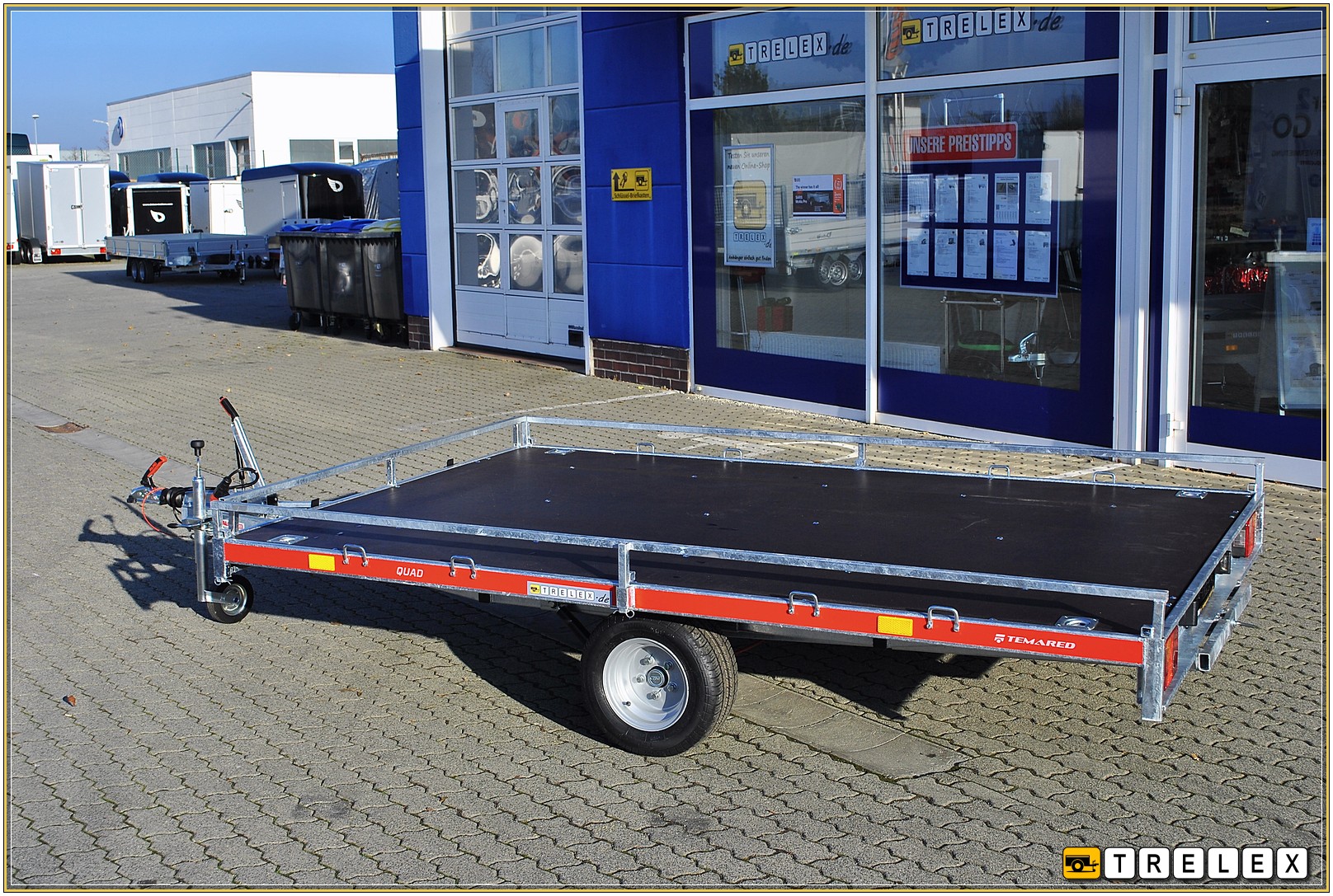 Hochbeanspruchbarer ATV-Anhänger Quad-Anhänger-Kit Doppelachse 1500kg,  Räder, Na